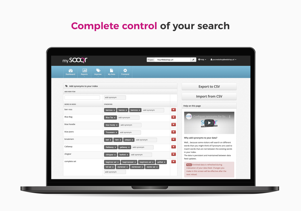 screenshot of Spotler Activate Search